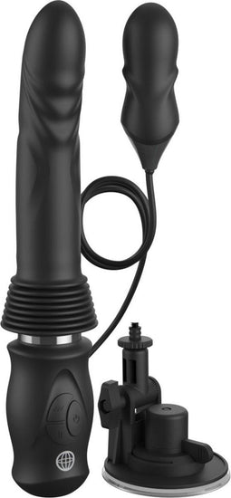 Pipedream - Fetish Fantasy - Ultimate Silicone Thruster - Stotende Vibrator met Handvat - Zwart