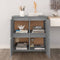 vidaXL - Dressoir - 70x41x75 - cm - bewerkt - hout - grijs - sonoma - eikenkleurig