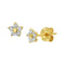 Marie Celeste - Oorknoppen - Bloem zirkonia 4,5 mm - Goud