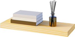eSituro Houten Wandplank - Zwevende Muurplank - Onzichtbare Bevestiging - Houtlook 50 x 19 x 3,5 cm