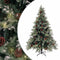 vidaXL - Kerstboom - met - LED - en - dennenappels - 150 - cm - PVC - en - PE - groen - en - wit