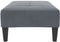 vidaXL - Voetenbank - 77x55x31 - cm - fluweel - donkergrijs