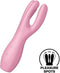 Satisfyer, vibrator, oplegvibrator, 'Treesome 3', 14 cm, 3 motoren, voor stimulatie van clitoris en schaamlippen