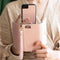 Selencia Hoesje Geschikt voor iPhone 11 Pro Hoesje Met Pasjeshouder - Selencia Eny Uitneembare Vegan Lederen Clutch - Roze