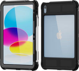 Redpepper Tablet Hoes Geschikt voor Apple iPad 10 (2022) 10.9 inch 10e generatie - Redpepper Waterproof Backcase - Zwart /Zwart