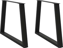 vidaXL - Eettafelpoten - 2 - st - V-vormig - 90x(72-73,3) - cm - staal - zwart