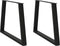 vidaXL - Eettafelpoten - 2 - st - V-vormig - 90x(72-73,3) - cm - staal - zwart