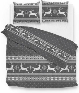 Zo!Home Olsson - Dekbedovertrek - Tweepersoons - 200x200/220 cm - Dark grey