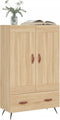 vidaXL - Hoge - kast - 69,5x31x115 - cm - bewerkt - hout - sonoma - eikenkleurig