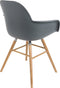 Zuiver Albert Kuip Eetkamerstoelen met armleuning Donkergrijs - Set van 2