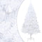 vidaXL - Kunstkerstboom - met - verlichting - en - kerstballen - 120 - cm - PVC - wit