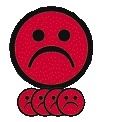 Smit Visual - Magneet smiley 50mm emotie bedroefd rood 5 stuks