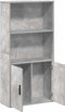 vidaXL - Boekenkast - 60x24x120 - cm - bewerkt - hout - betongrijs