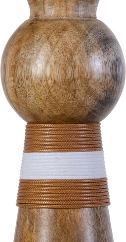 Kaarshouder 14 x 14 x 38 cm Bruin Mangohout