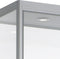 Wandvitrine 2 legborden 100x100x30cm Zwart