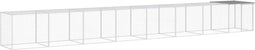 vidaXL - Kippenhok - met - dak - 803x98x90 - cm - gegalvaniseerd - staal - lichtgrijs
