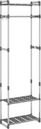 vidaXL - Kledingrek - 3-laags - 59x29x192 - cm - aluminium - zilverkleurig