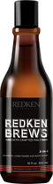 Redken Brews 3-in-1 Shampoo – Shampoo, conditioner en douchegel in één fles – 300 ml