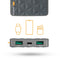 Xtorm Fuel Series 4 - Powerbank 10.000 mAh - 20W Quick Charge 3.0 - Grijs/Oranje