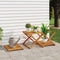 vidaXL - Schappenkast - inklapbaar - 3-laags - 43x31x63 - cm - acaciahout - bruin
