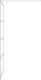vidaXL - Inloopdouchewand - 115x195 - cm - transparant - ESG-glas - zilverkleurig