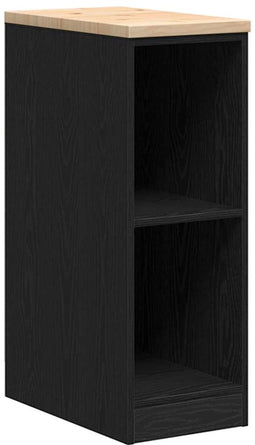 vidaXL - Garagekast - 30x51x85 - cm - massief - grenenhout - zwart