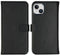 Selencia iPhone 15 Plus - Echt Lederen Bookcase - 3 Pashouders - Zwart