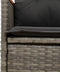 vidaXL - Tuinstoelen - 2 - st - verstelbaar - met - kussens - poly - rattan - grijs
