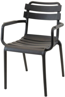 LES Torvi - Tuinstoel - Stapelbaar - Zwart