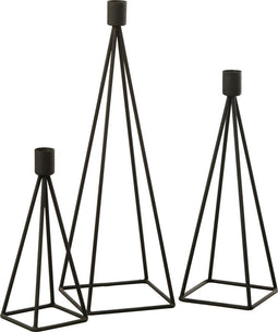 J-Line kaarshouder - metaal - zwart - 3 stuks