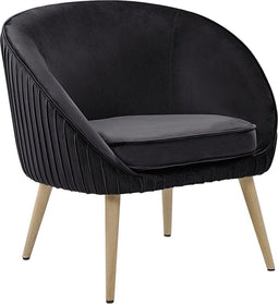 Fauteuil TROMSO Fluweel Zwart