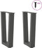 vidaXL - Eettafelpoten - 2 - st - V-vormig - 28x(42-43,3) - cm - staal - antraciet