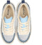 POSH by Poelman COCO - Dames Sneakers - Vetersluiting 4,5 cm hak - Blauw met combinatie