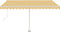 vidaXL - Luifel - automatisch - met - LED - en - windsensor - 400x350 - cm - geel - en - wit