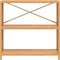 vidaXL - Kastje - 3-laags - 80x30x78 - cm - massief - eikenhout