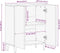 vidaXL - Dressoir - 60x33,5x75 - cm - massief - mangohout - lichtgrijs