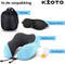Kioto Reiskussen - Nekkussen set - Memory Foam - Inclusief slaapmasker en oordoppen - Blauw
