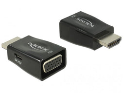 Delock 65902 - Adapter HDMI naar VGA - 1920 x 1200 px - Zwart