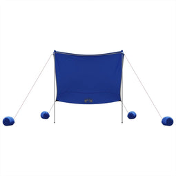 vidaXL - Strandluifel - met - zandankers - 214x236 - cm - blauw