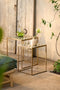 Mica Decorations Alanza Bijzettafel Buiten - Set van 2 - L38 x B38 x H48 cm - Metaal - Groen
