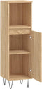 vidaXL - Badkamerkast - 30x30x100 - cm - bewerkt - hout - sonoma - eikenkleurig