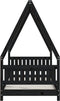 vidaXL - Kinderbedframe - 80x160 - cm - massief - grenenhout - zwart