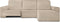 Hoes voor chaise longue met korte armleuning rechts Eysa ROC Beige 120 x 120 x 360 cm