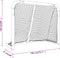 vidaXL - Hockeydoel - 183x71x122 - cm - polyester - rood - en - wit
