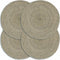 vidaXL - Placemats - 4 - st - rond - 38 - cm - jute - effen - grijs