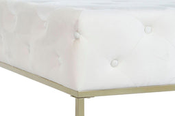 Kruk DKD Home Decor Wit Gouden Metaal 100 x 100 x 45 cm