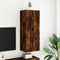 vidaXL - Tv-wandmeubel - 40,5x30x102 - cm - bewerkt - hout - gerookt - eikenkleurig