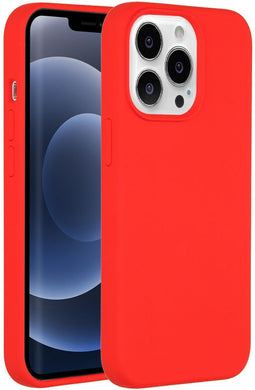 Accezz iPhone 13 Pro - Liquid Silicone Backcover - Schokabsorberend - Rood