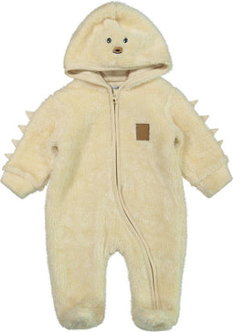 Dirkje Meisjes Boxpak - Lange mouwen - Draken franjes - Beige melee - Maat 68