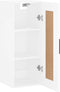 vidaXL - Wandkast - 34,5x34x90 - cm - bewerkt - hout - wit